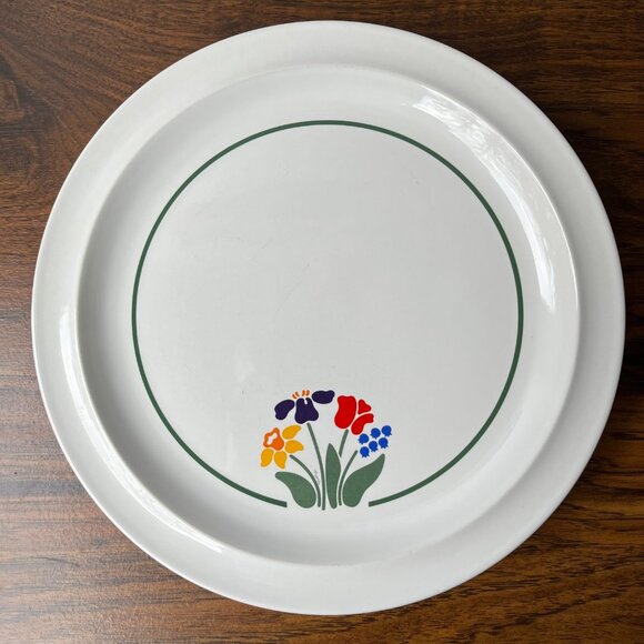 Anchor Hocking Greenhouse 3 Stoneware Dinner Plates Japan - Picture 2 of 10